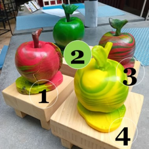 Marja Steinmetz - Appel 2 (Glass; Bronze casting method)